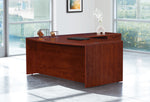 Office Star Napa L Shape with Bow Top Desk 71"X89" - Desk Shell in Cherry