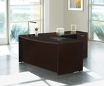 Office Star Napa Right L Shape with Curved Corner 71"X83" - Office Desk in Espresso
