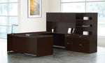 Office Star Napa U Shape with Hutch 107" X 113" - Desk Hutch in Espresso