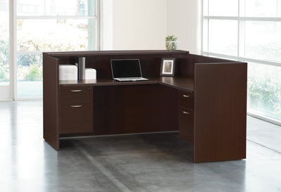 Office Star Napa Reception Station 77X77X42H - Office Desk in Espresso