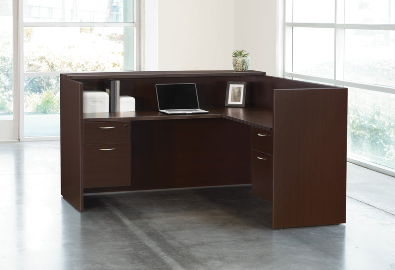 Office Star Napa Reception Station 77X77X42H - Office Desk in Espresso