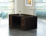 Office Star Napa Bow Top Desk 71"X41" - Desk Shell in Espresso
