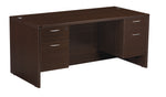 Office Star Napa Double Pedestal Desk 60"X30" - Office File Pedestal in Espresso