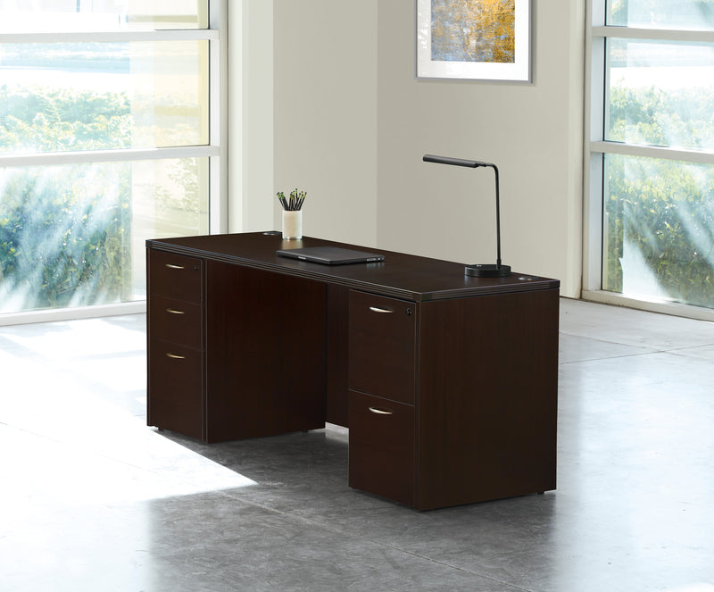 Office Star Napa Kneespace Credenza 71"X24" - Office Credenza in Espresso