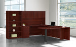Office Star Napa U with Bullet + Bookcase 107X108 - Office Bookcase in Mahogany