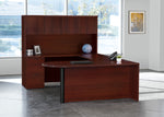 Office Star Napa U with Left Corner Bullet 71X101 - Office Desk in Mahogany