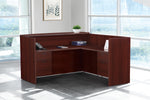 Office Star Napa Reception Station 77X77X42H - Office Desk in Mahogany