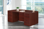 Office Star Napaa Bow Top Desk 71"X41" - Desk Shell in Mahogany