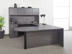 Office Star Napa U with Left Corner Bullet 71X101 - Office Desk in Slate Grey