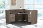 Office Star Napa Reception Station 77X77X42H - Office Desk in Urban Walnut