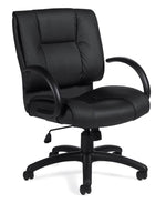 Mid Back Conference Chair with Luxhide Upholstery and Tilter Mechanism