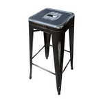 Black Metal 30in Barstool