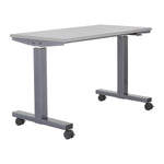 Office Star HT Adjustable TBLE 2/CTNS GRY TOP/TITANIUM BASE 48X24 KD - Office Table in Grey/Titanium