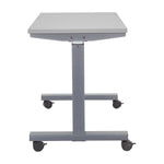 Office Star HT Adjustable TBLE 2/CTNS GRY TOP/TITANIUM BASE 48X24 KD - Office Table in Grey/Titanium