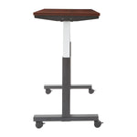 Office Star HT Adjustable TBLE 2/CTNS MAH TOP/BLK BASE 48X24 KD - Office Table in Mahogany/Black