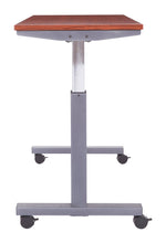 Office Star Adjustable TBL 2/CTNS CHY TOP/TITANIUM BASE 60X24 KD - Office Table in Cherry/Titanium
