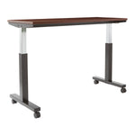 Office Star Adjustable TBL 2/CTNS MAH TOP/BLK BASE 60X24 KD - Office Table in Mahogany/Black