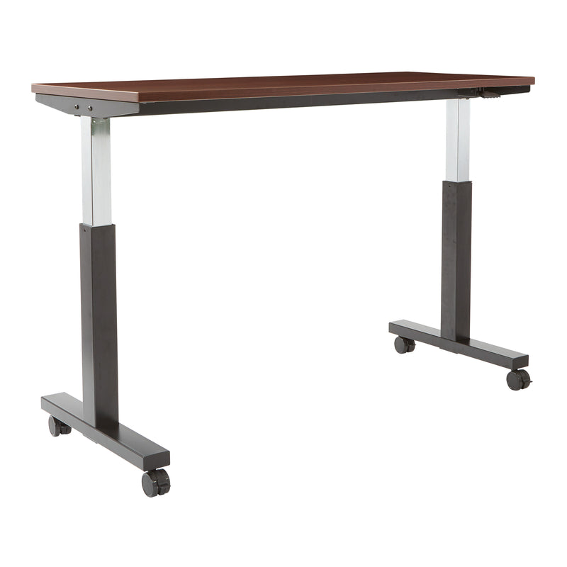 Office Star Adjustable TBL 2/CTNS MAH TOP/BLK BASE 60X24 KD - Office Table in Mahogany/Black