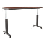 Office Star Adjustable TBL 2/CTNS MAH TOP/BLK BASE 72X24 KD - Office Table in Mahogany/Black