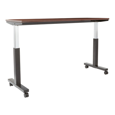 Office Star Adjustable TBL 2/CTNS MAH TOP/BLK BASE 72X24 KD - Office Table in Mahogany/Black