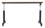 Office Star Adjustable TBL 2/CTNS MPL TOP/BLK BASE 72X24 KD - Office Table in Maple/Black