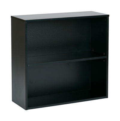 OSP Prado 30" 2 Shelf Bookcase - 2-Shelf Office Bookcase in Black