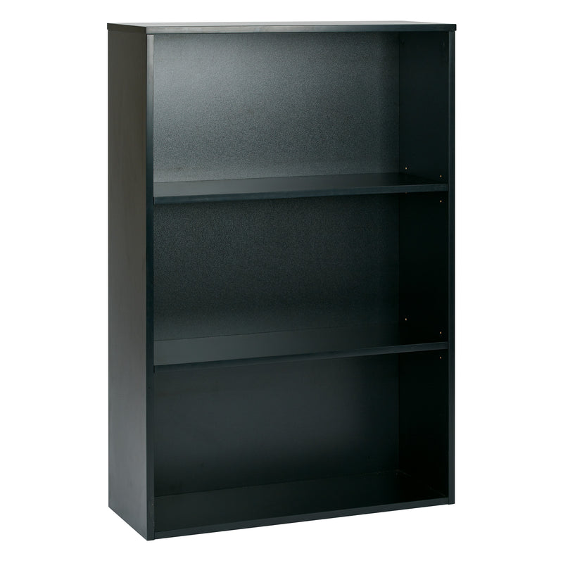 OSP Prado 48" 3-Shelf BookCase - 3-Shelf Office Bookcase in Black