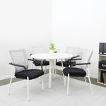 OSP Prado 42" Round Conference Table - Conference Room Table in White
