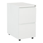Office Star 22" Closed Top Mobil Pedestal - Office File Pedestal in White
