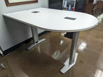 Used Steelcase Bar Height 4×6 Half Moon Tablewith Power