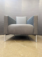 Used Hbf Loung Ch – Brown & Bluemetal Legs