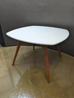 Used jsi 48x48 white table with beech jsi white table