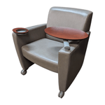 Haworth Tablet Chair, Two tone brown