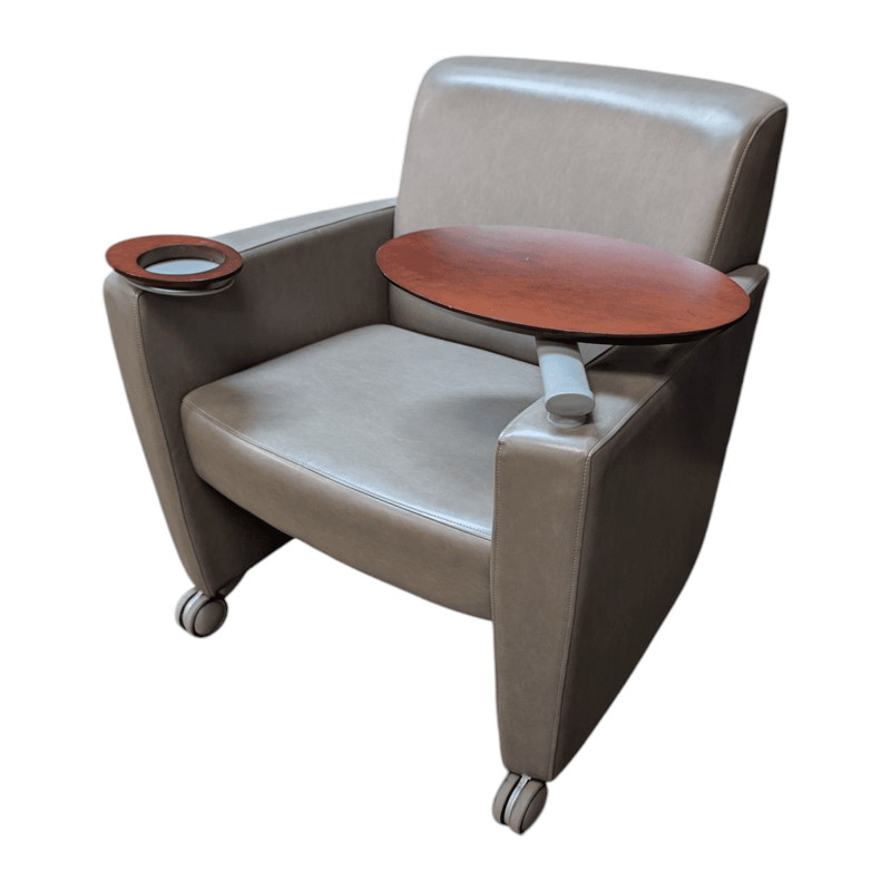 Haworth Tablet Chair, Two tone brown