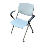 AllSteel Seek Multi Purpose Nesting Chair, Blue with Grey frame.