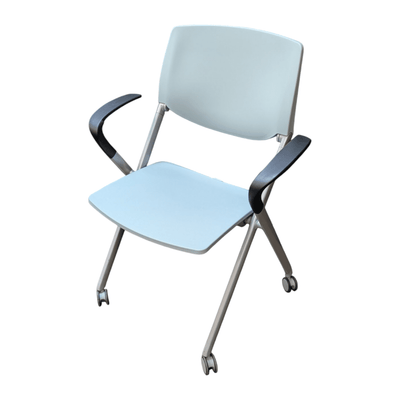 AllSteel Seek Multi Purpose Nesting Chair, Blue with Grey frame.