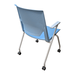 Pre-Owned Haworth Very Seminar Mobile Side Chair | Heron Fog Plastic Seat Grey Legs