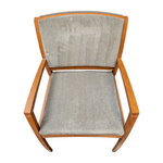 Pre-Owned Kimball Beo Guest Chair | Cherry Wood Frame with Mocha Fabric Upholstery