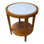 HBF 20 Inch Round Wooden End Table with White Top