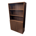 Pre-Owned Kimball Definition Wooden Bookcase | 36x14x67.5 with 2-Door Storage Cabinet