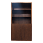 Pre-Owned Kimball Definition Wooden Bookcase | 36x14x67.5 with 2-Door Storage Cabinet