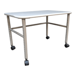 White Mobile Adjustable Height Training Table