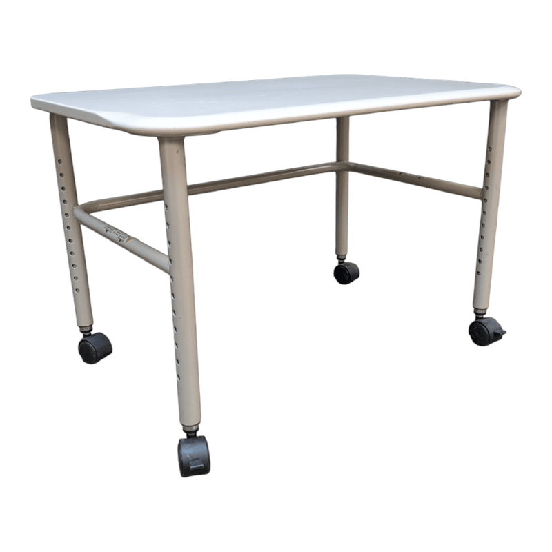 White Mobile Adjustable Height Training Table