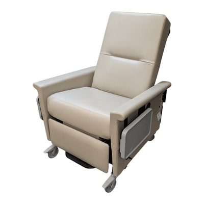 Sequin Beige Champion Extra Wide Infusion Transport Manual Recliner