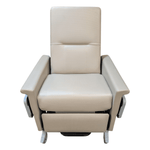 Sequin Beige Champion Extra Wide Infusion Transport Manual Recliner with 5in Casters & Heat