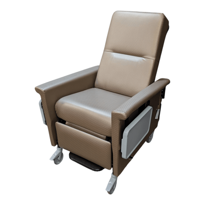 Sequin Bronze Champion Infusion Transport Manual Recliner with Heat & 5" Casters
