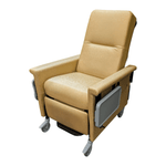 Golden Yellow Leaf Champion Infusion Transport Manual Recliner with 5in Casters & Heat