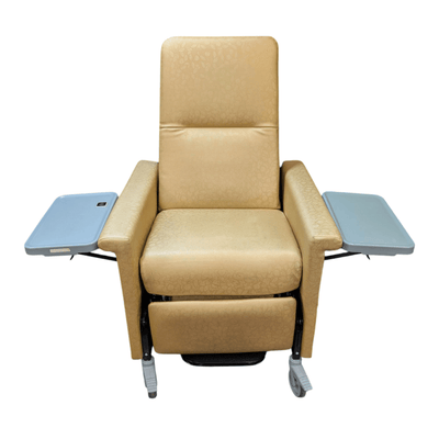 Golden Yellow Leaf Champion Infusion Transport Manual Recliner