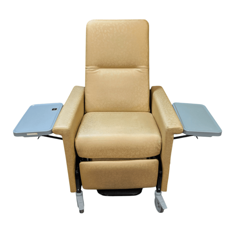 Golden Yellow Leaf Champion Infusion Transport Manual Recliner