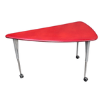 Herman Miller Red Triangular Mobile Table, 54x36
